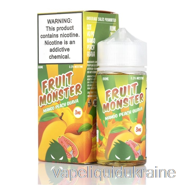 Vape Liquid Ukraine Mango Peach Guava - Fruit Monster - 100mL 0mg